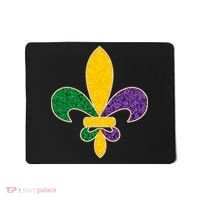Mardi Gras Sparkle Fleur De Lis Mousepad thumb 0