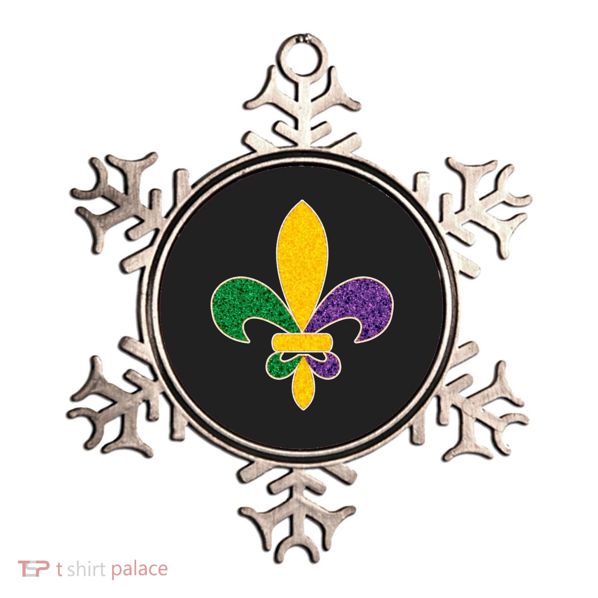 Mardi Gras Sparkle Fleur De Lis Ornament