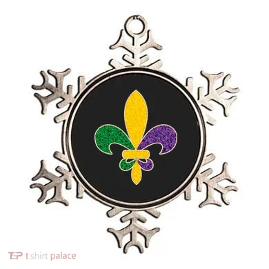 Mardi Gras Sparkle Fleur De Lis Ornament