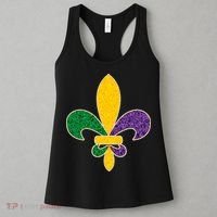 Mardi Gras Sparkle Fleur De Lis Women's Tank Top thumb 3