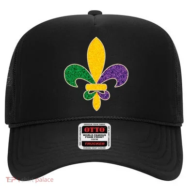 Mardi Gras Sparkle Fleur De Lis Hat