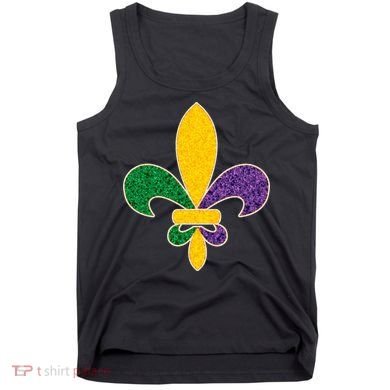 Mardi Gras Sparkle Fleur De Lis Tank Top