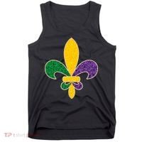 Mardi Gras Sparkle Fleur De Lis Tank Top thumb 0