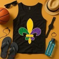 Mardi Gras Sparkle Fleur De Lis Tank Top thumb 4