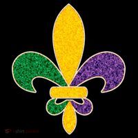 Mardi Gras Sparkle Fleur De Lis Visor thumb 3