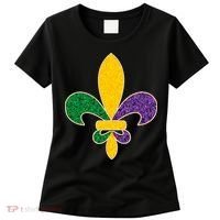 Mardi Gras Sparkle Fleur De Lis Women's T-Shirt thumb 0