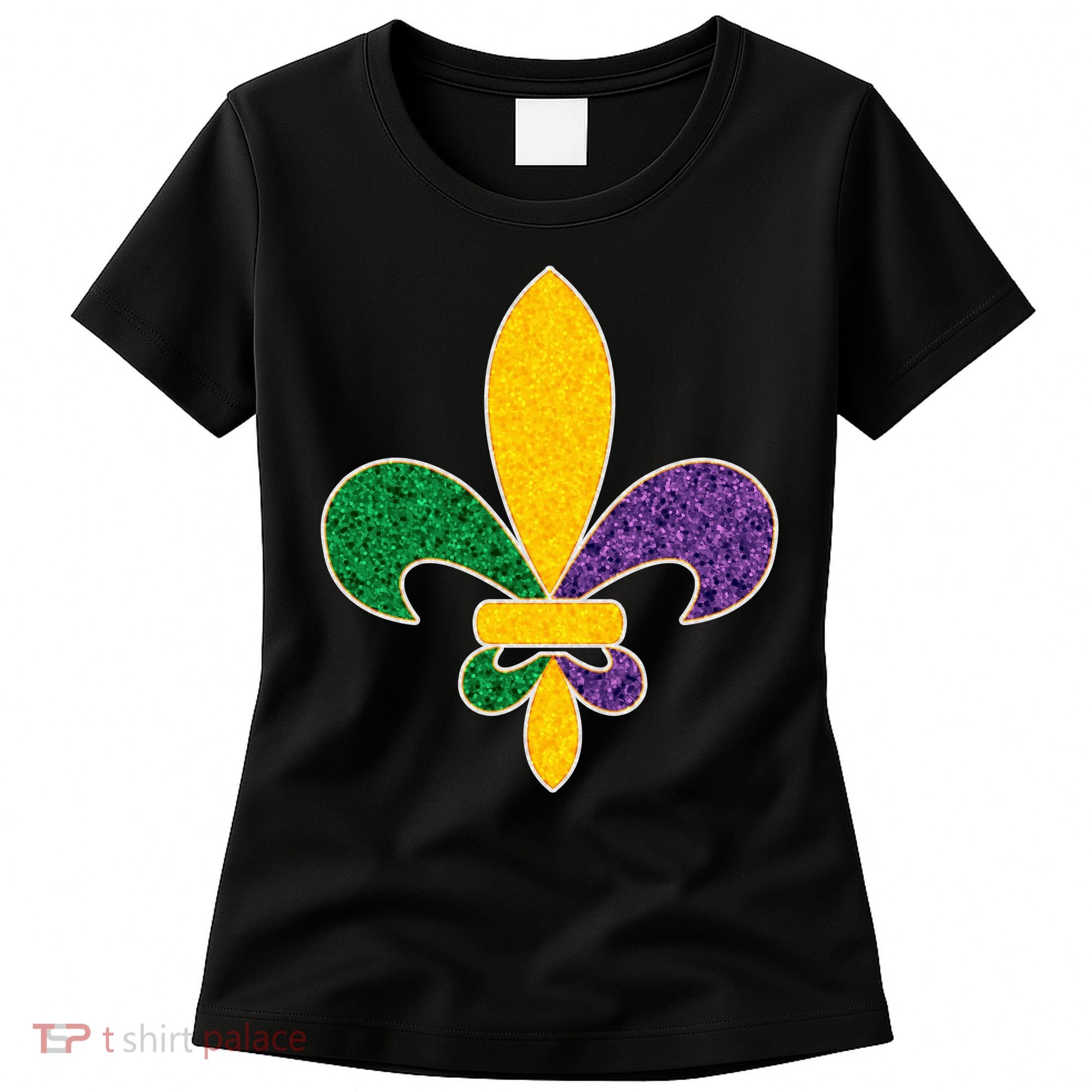 Mardi Gras Sparkle Fleur De Lis Women's T-Shirt