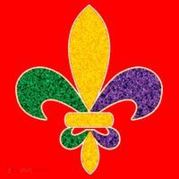 Mardi Gras Sparkle Fleur De Lis Santa Hat thumb 1