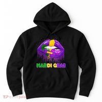 Mardi Gras Sparkle Lips Hoodie thumb 0