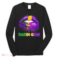 Mardi Gras Sparkle Lips Long Sleeve Shirt thumb 0