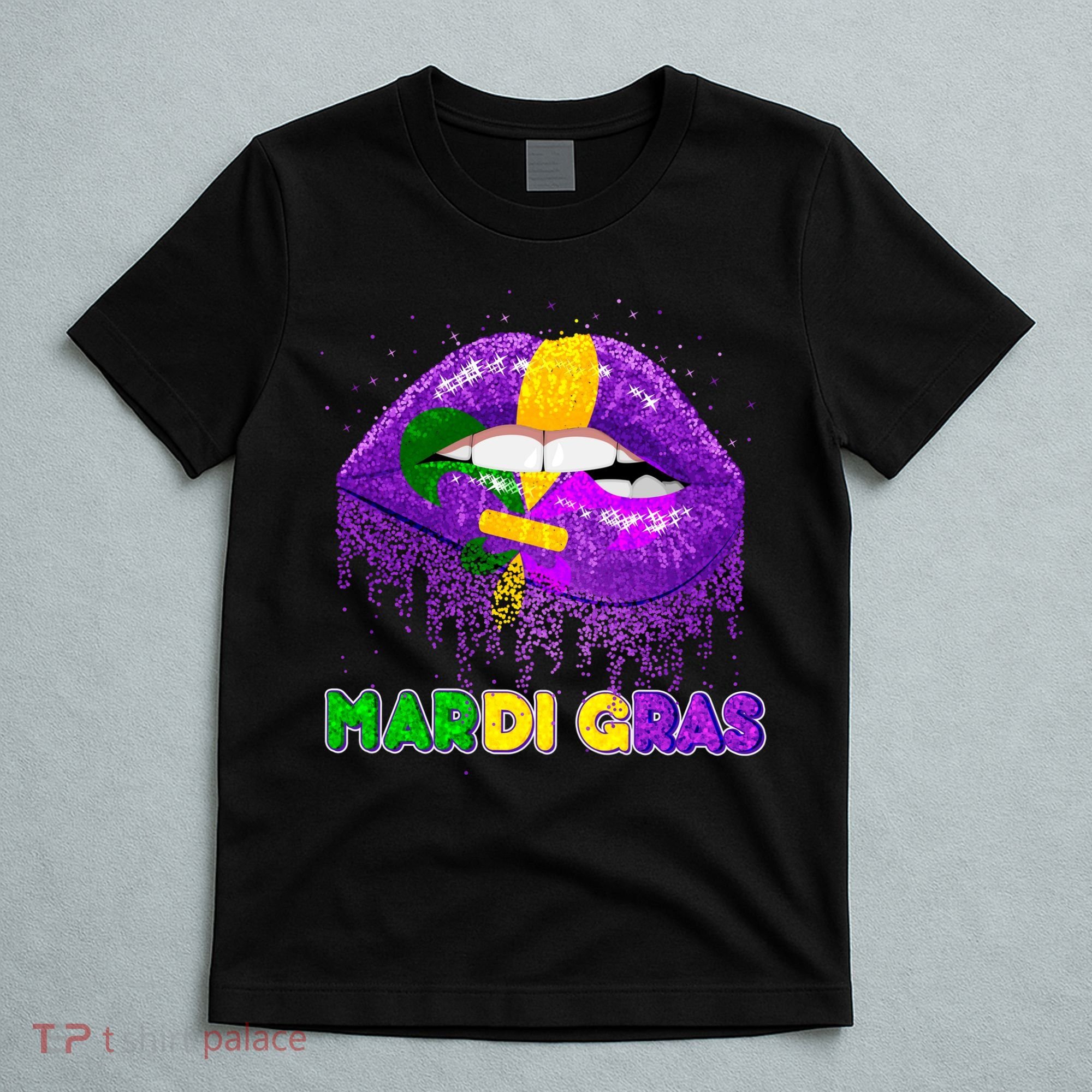 Mardi Gras Sparkle Lips T-Shirt