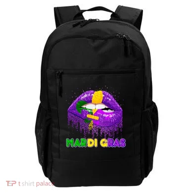 Mardi Gras Sparkle Lips Backpack