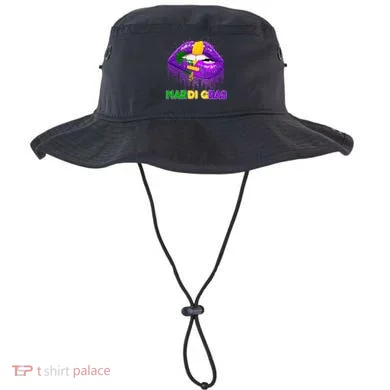 Mardi Gras Sparkle Lips Bucket Hat