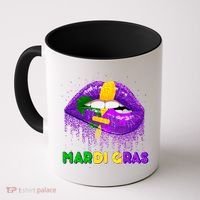 Mardi Gras Sparkle Lips Coffee Mug thumb 0