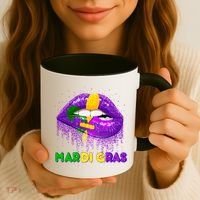 Mardi Gras Sparkle Lips Coffee Mug thumb 3