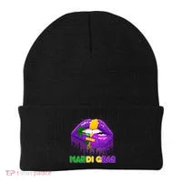 Mardi Gras Sparkle Lips Beanie thumb 0