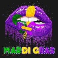 Mardi Gras Sparkle Lips Polo thumb 3