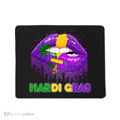 Mardi Gras Sparkle Lips Mousepad