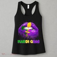 Mardi Gras Sparkle Lips Women's Tank Top thumb 3
