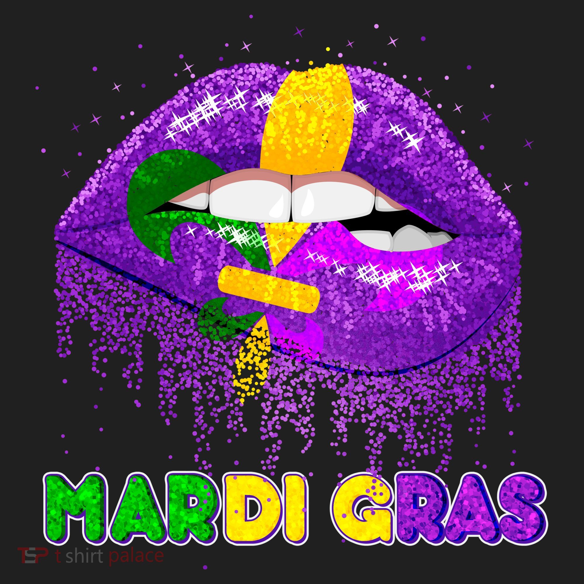 Mardi Gras Sparkle Lips Hat