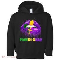Mardi Gras Sparkle Lips Toddler Hoodie thumb 0
