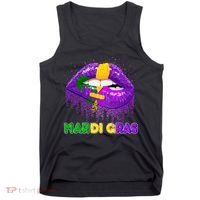 Mardi Gras Sparkle Lips Tank Top thumb 0