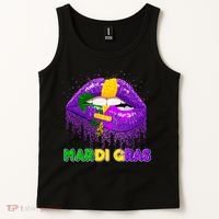 Mardi Gras Sparkle Lips Tank Top thumb 2