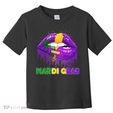Mardi Gras Sparkle Lips Toddler T-Shirt
