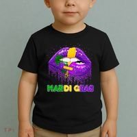 Mardi Gras Sparkle Lips Toddler T-Shirt thumb 2
