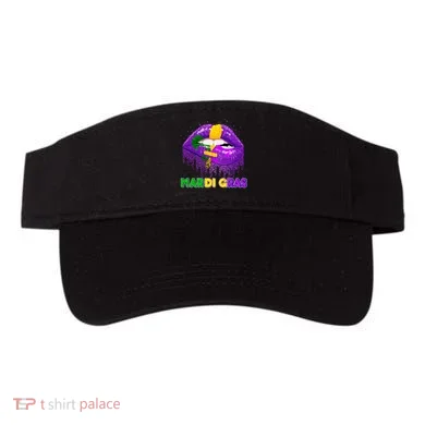 Mardi Gras Sparkle Lips Visor