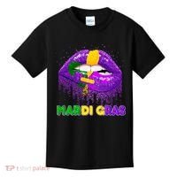 Mardi Gras Sparkle Lips Kids T-Shirt thumb 0