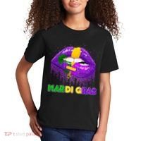 Mardi Gras Sparkle Lips Kids T-Shirt thumb 2