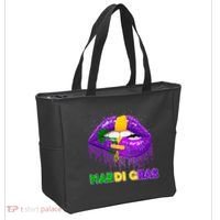 Mardi Gras Sparkle Lips Tote Bag thumb 2