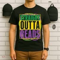 Mardi Gras Straight Outta Beads  T-Shirt thumb 6