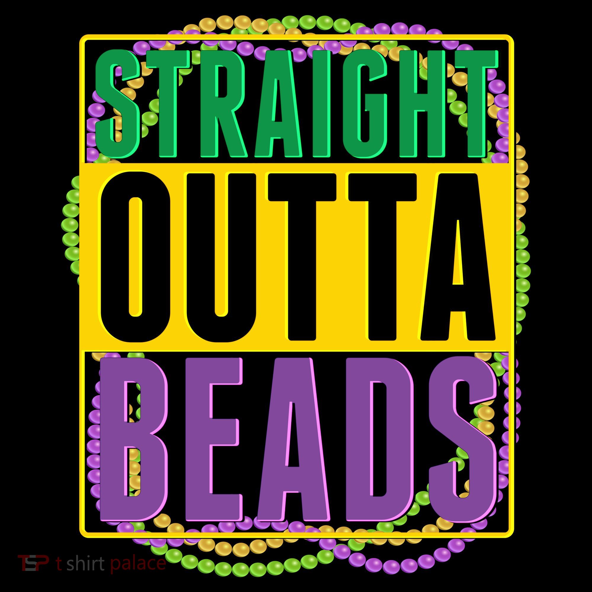 Mardi Gras Straight Outta Beads  Women's Hoodie