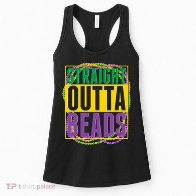 Mardi Gras Straight Outta Beads  Women's Tank Top