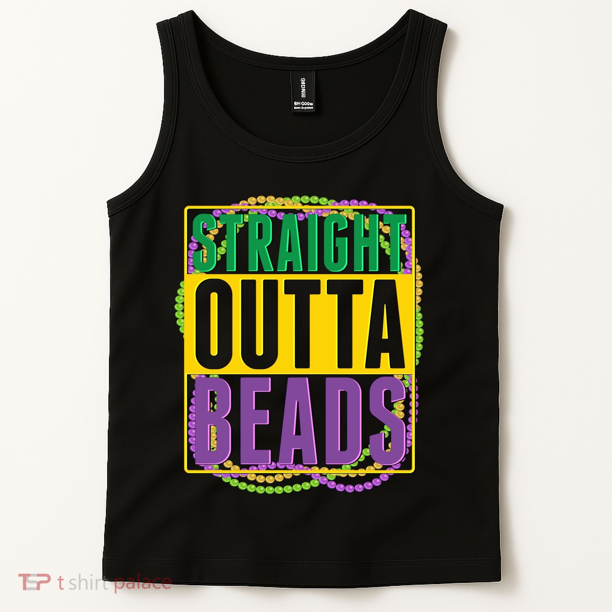 Mardi Gras Straight Outta Beads  Tank Top