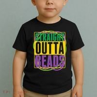 Mardi Gras Straight Outta Beads  Toddler T-Shirt thumb 2