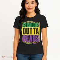 Mardi Gras Straight Outta Beads  Women's T-Shirt thumb 4
