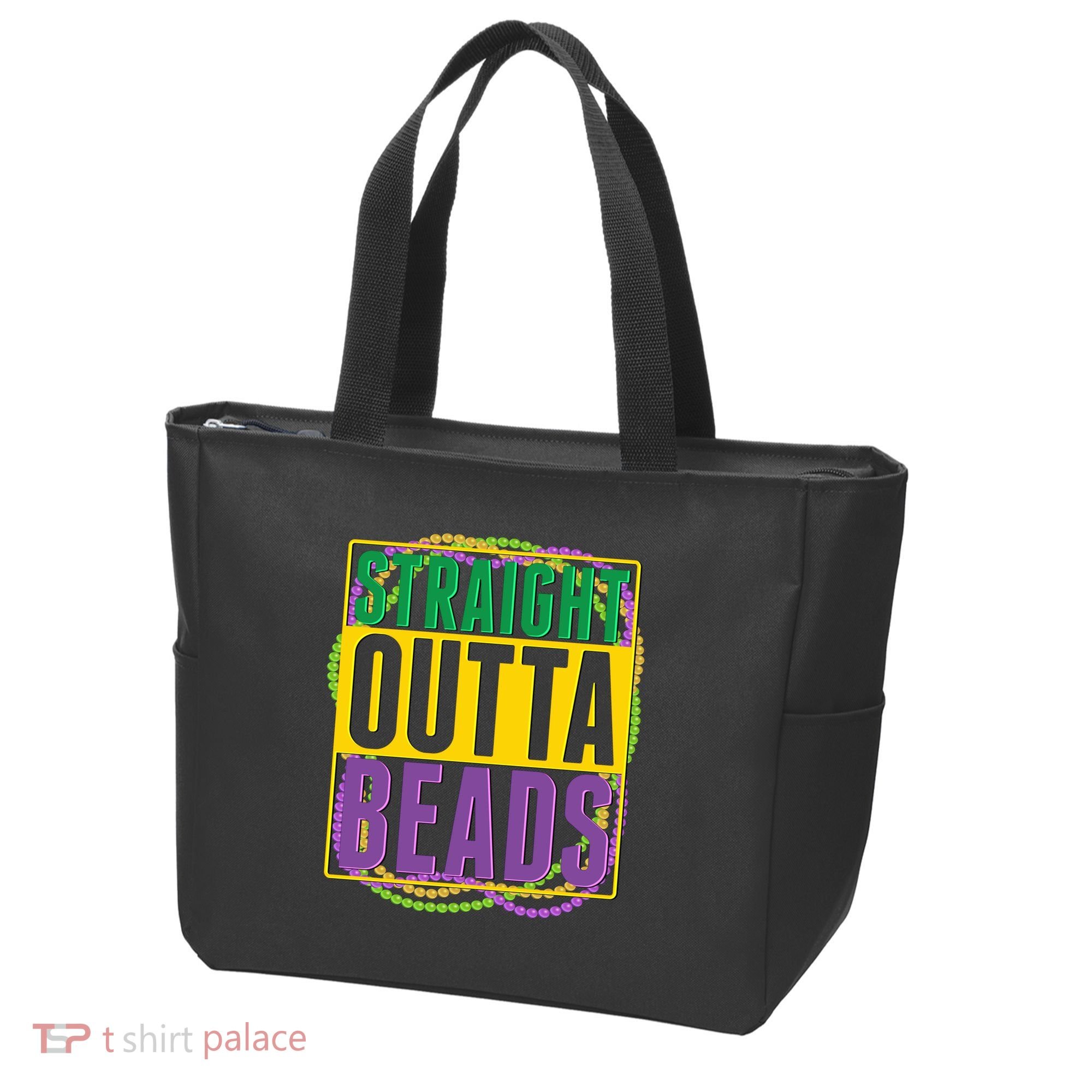 Mardi Gras Straight Outta Beads  Tote Bag