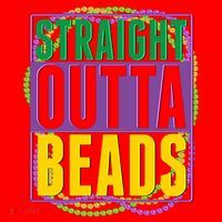 Mardi Gras Straight Outta Beads  Santa Hat thumb 1