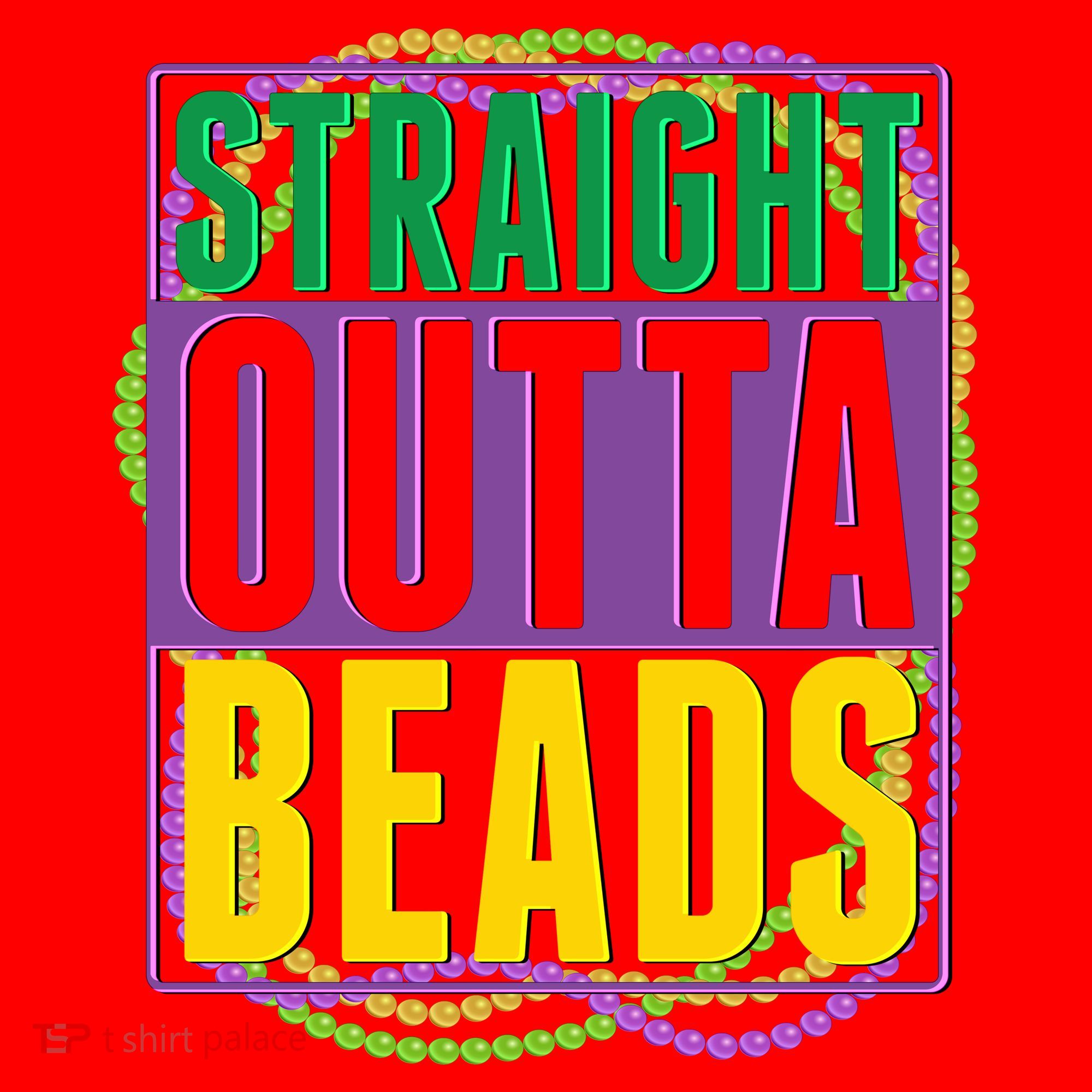 Mardi Gras Straight Outta Beads  Santa Hat