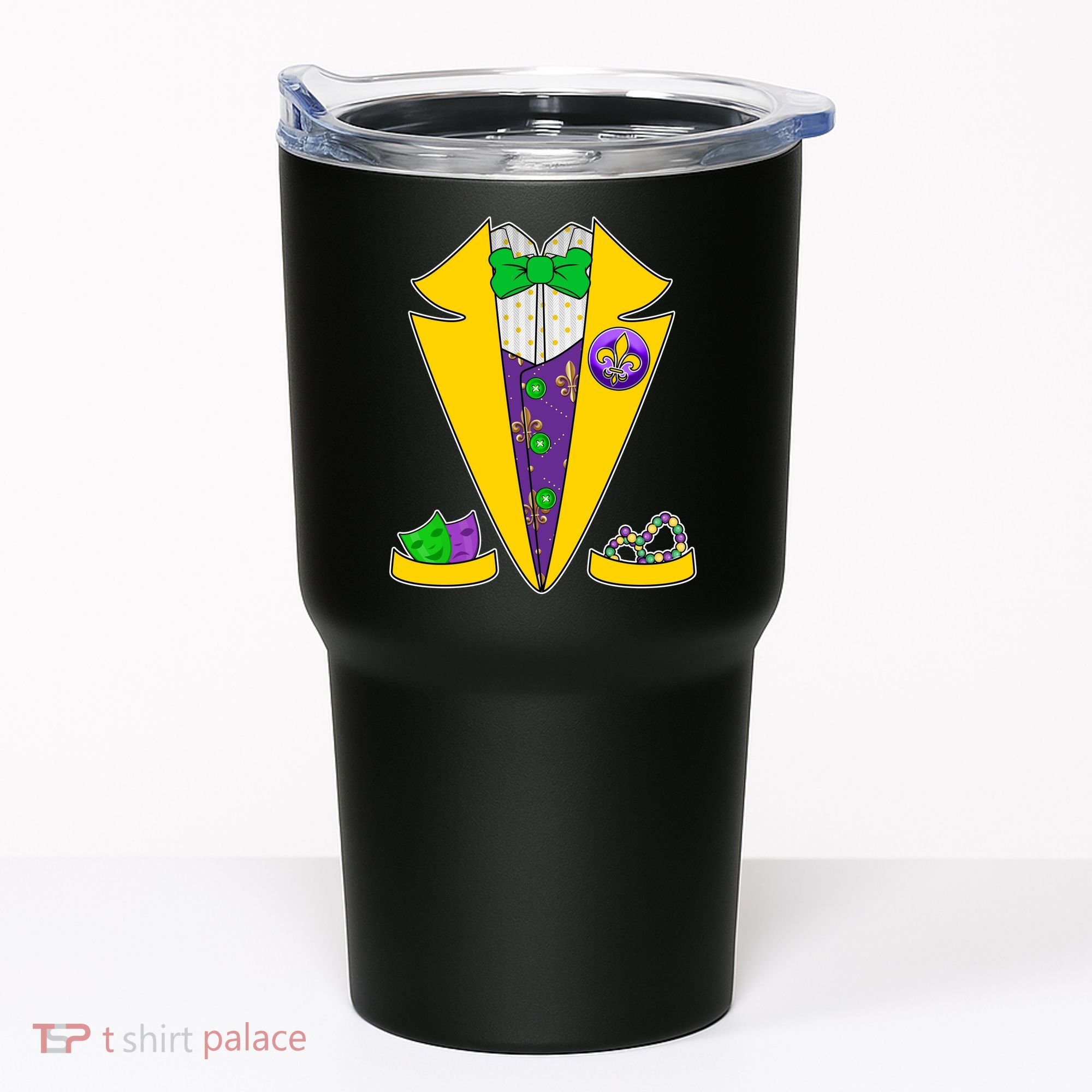 Mardi Gras Tuxedo Tumbler