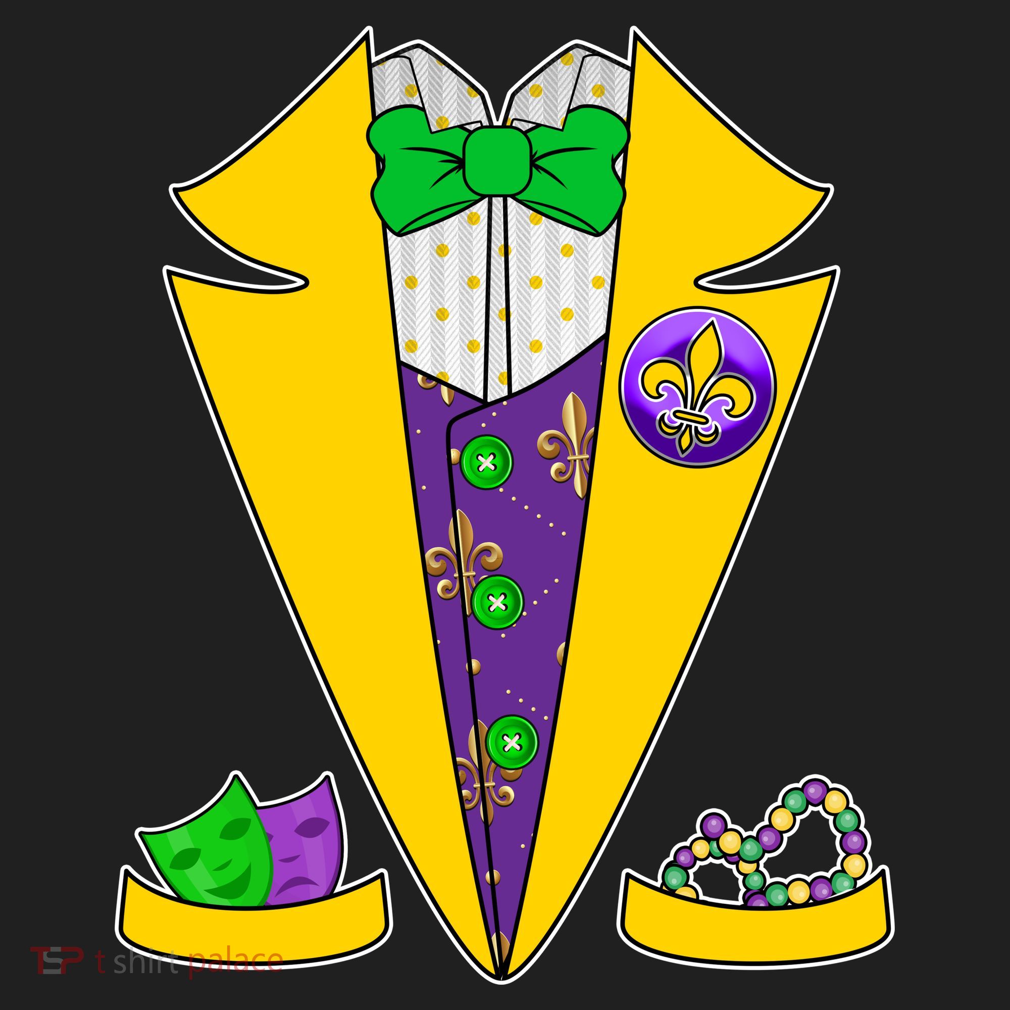 Mardi Gras Tuxedo Tumbler