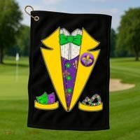 Mardi Gras Tuxedo Golf Towel thumb 1