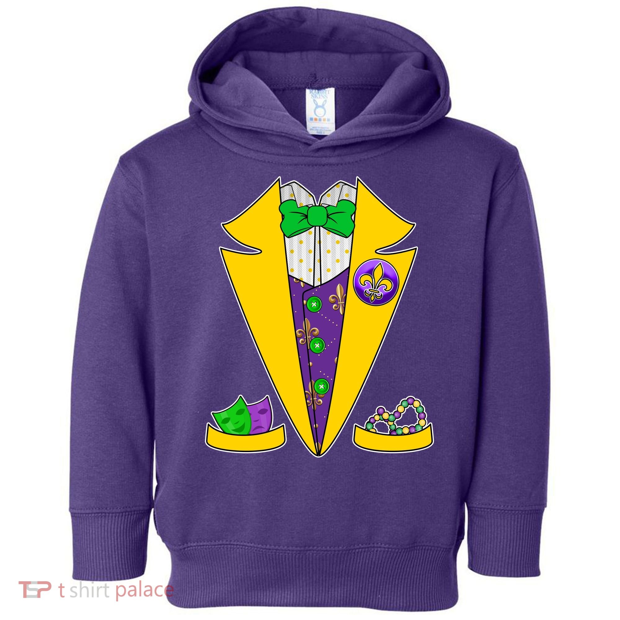 Mardi Gras Tuxedo Toddler Hoodie
