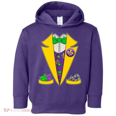 Mardi Gras Tuxedo Toddler Hoodie