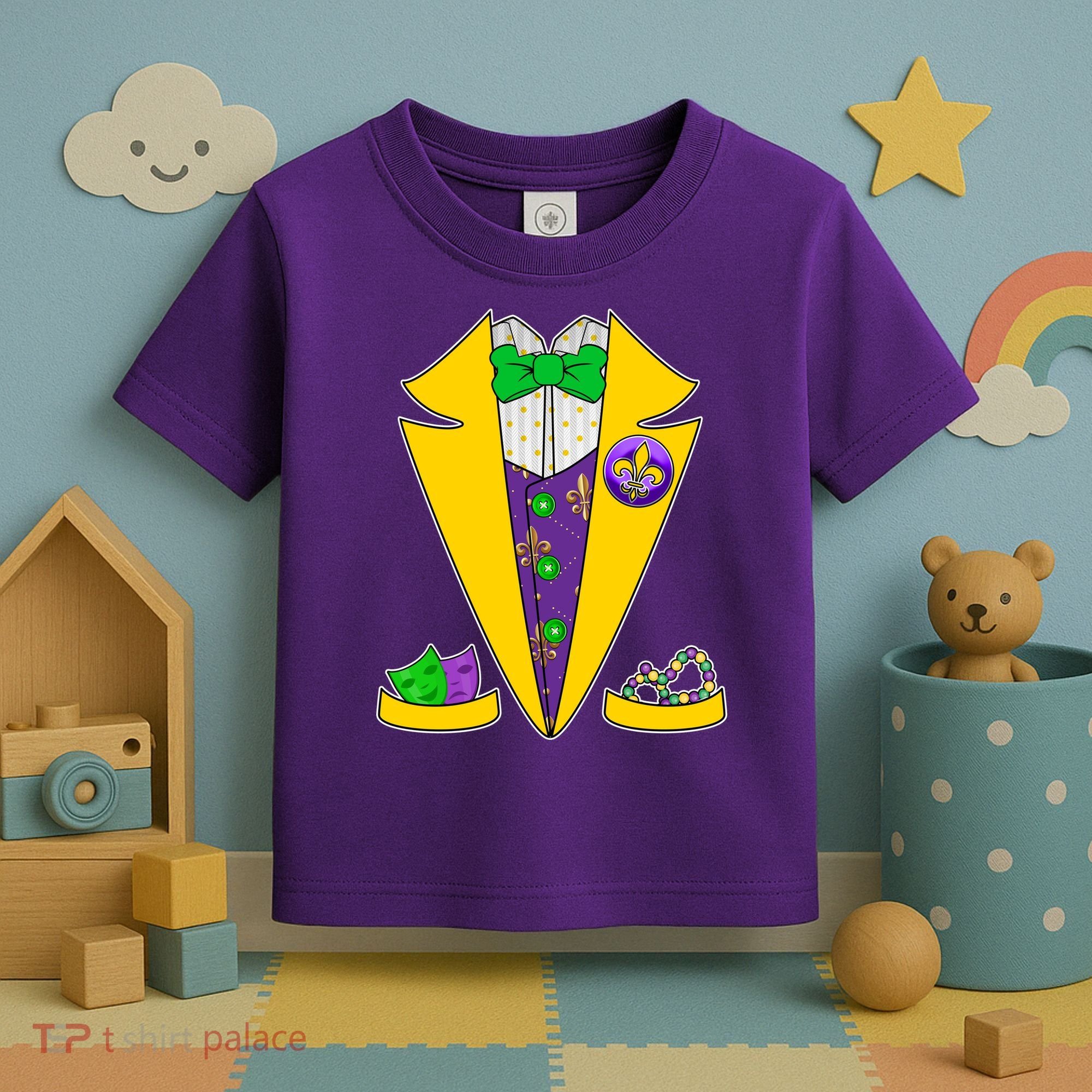 Mardi Gras Tuxedo Toddler T-Shirt