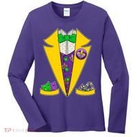 Mardi Gras Tuxedo Women's Long Sleeve Shirt thumb 0
