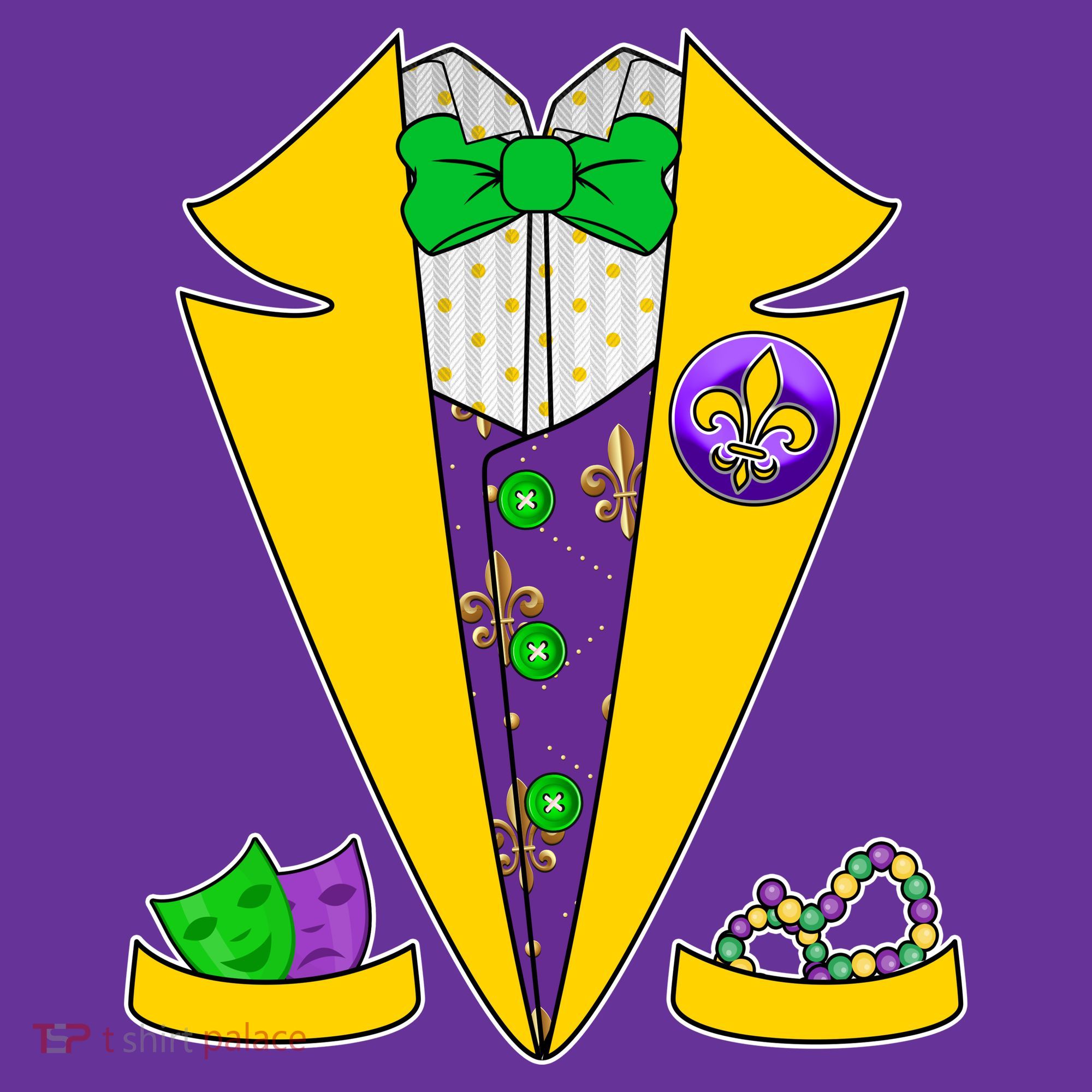 Mardi Gras Tuxedo Women's Long Sleeve Shirt